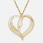 golden heart necklace image
